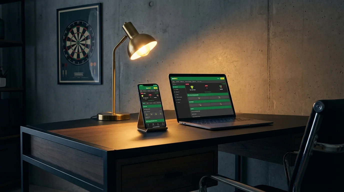 Comparing darts betting sites by market depth odds and features